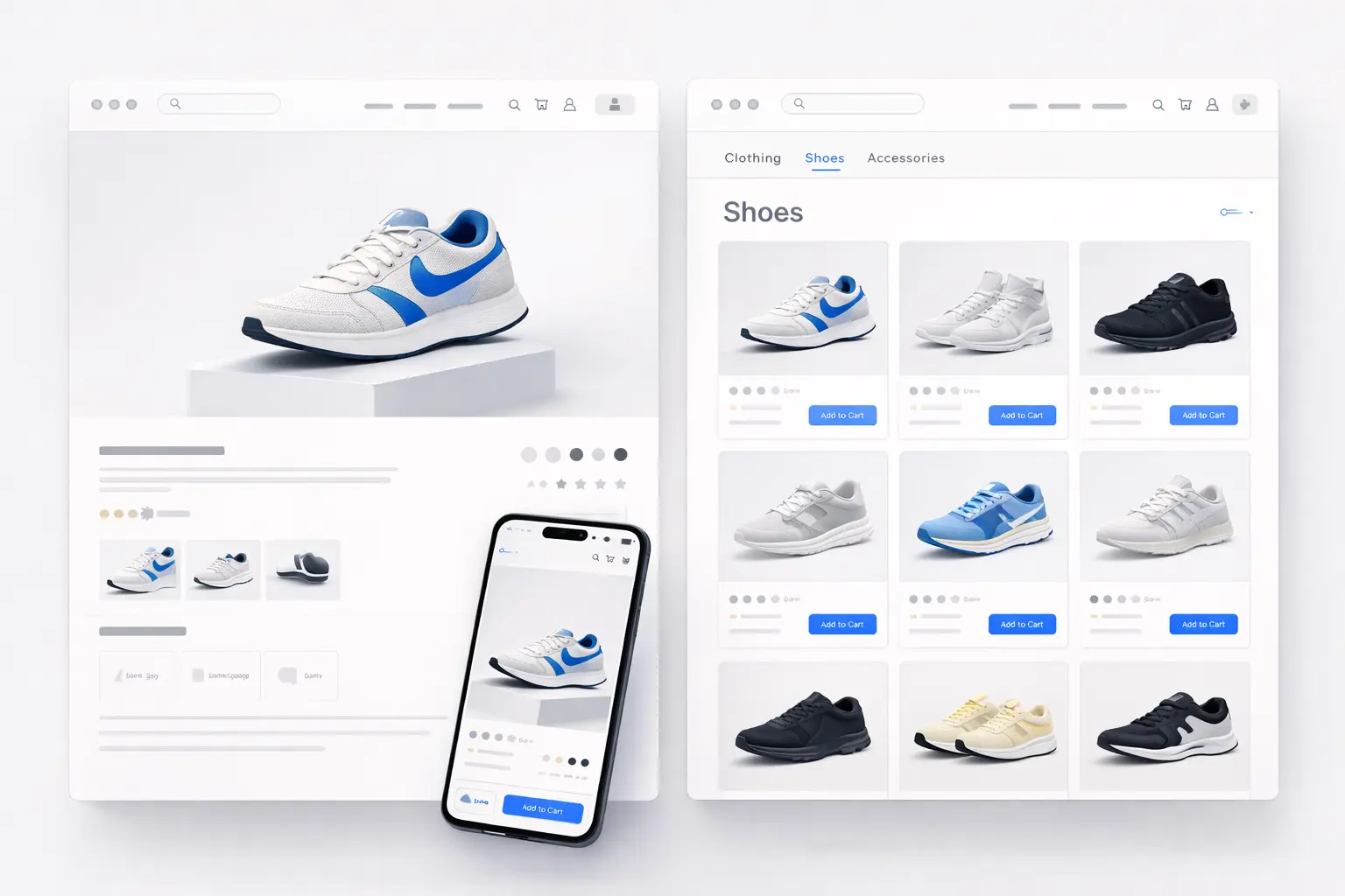 Mobil uyumlu e-ticaret mağaza tasarımı görseli