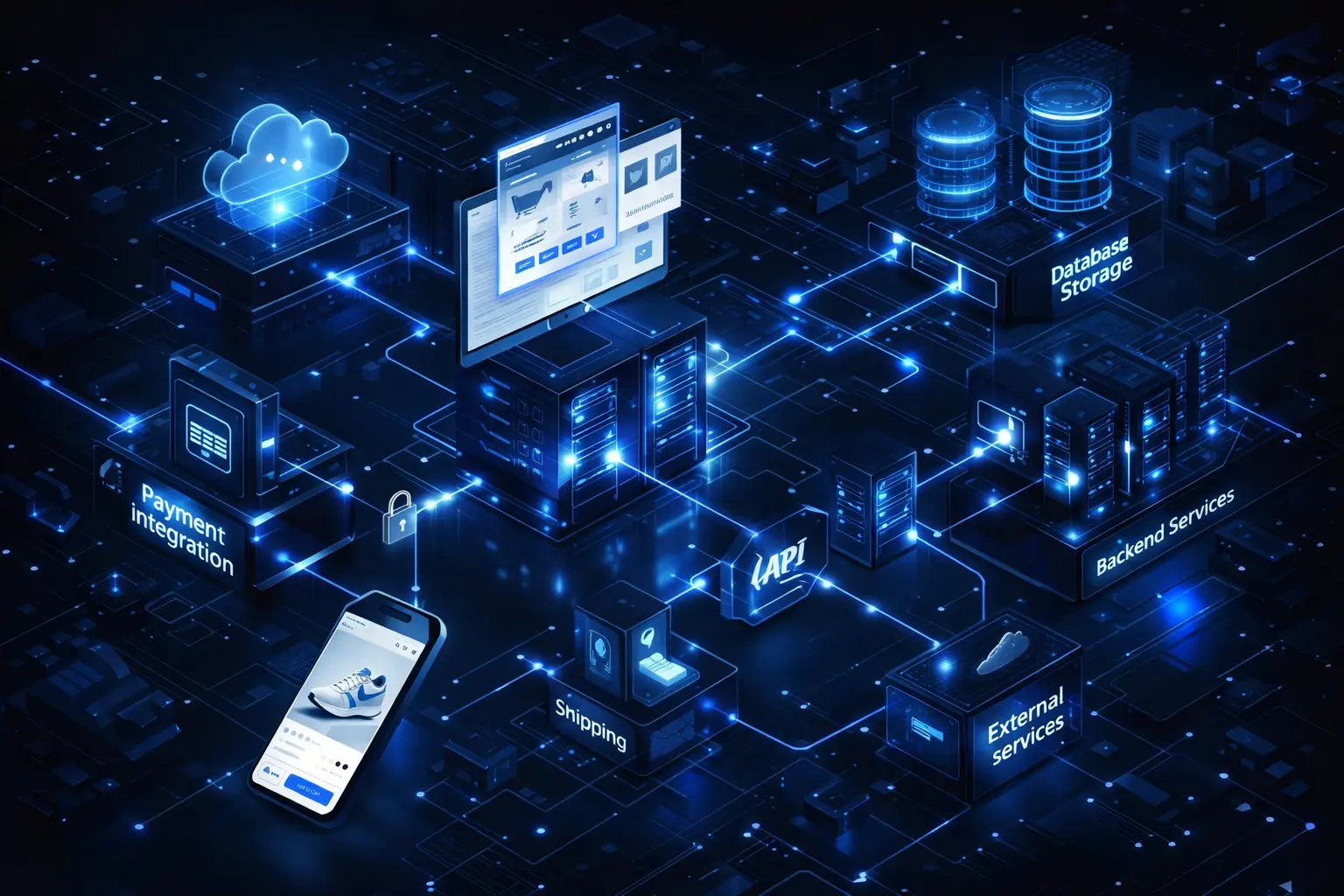 Ödeme, kargo ve sipariş altyapısı entegrasyonu görseli