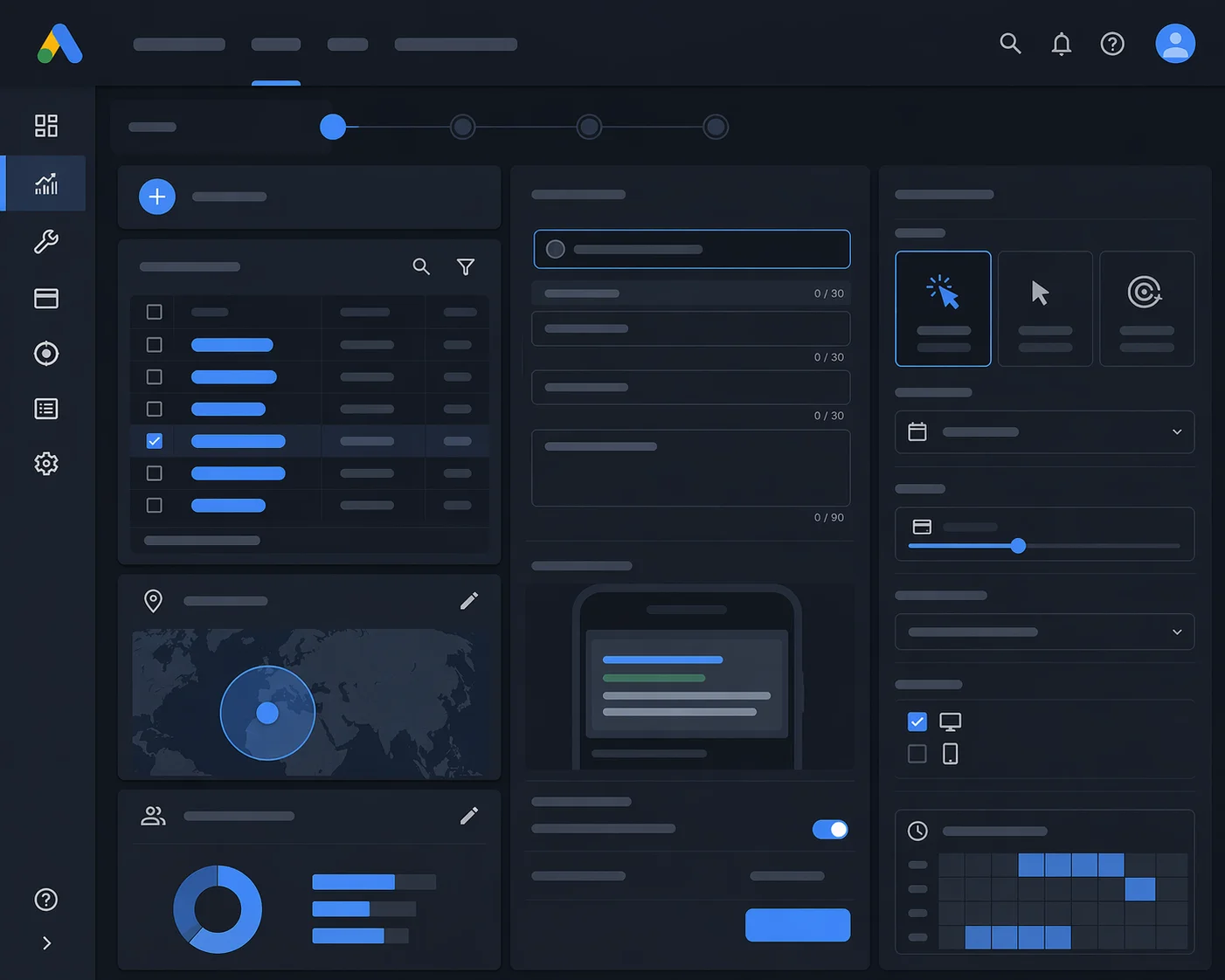 Google reklamlarında anahtar kelime planlaması, kampanya kurulumu ve reklam yapısı görseli