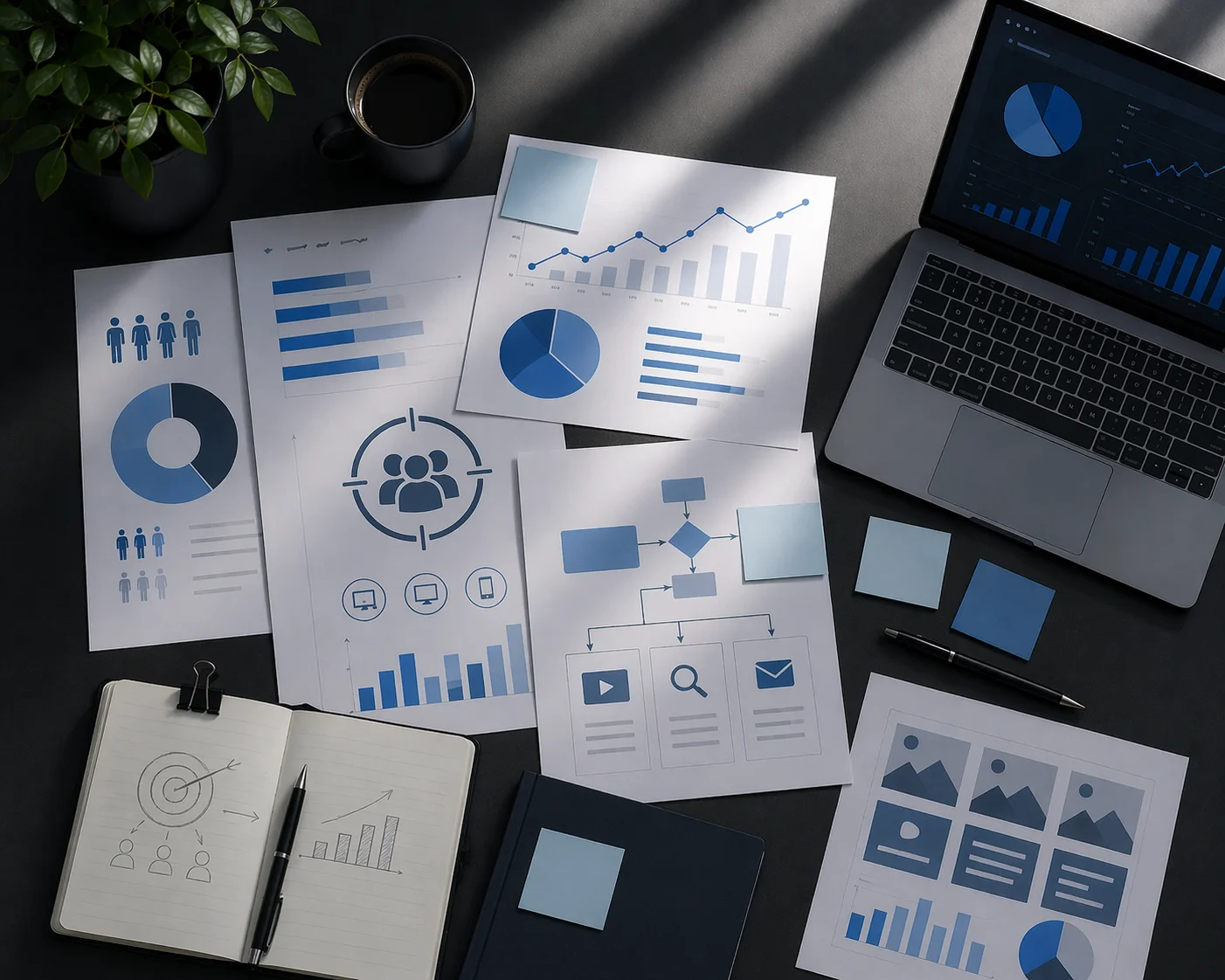 Google reklam stratejisi, hedef kitle analizi ve kampanya planlaması görseli