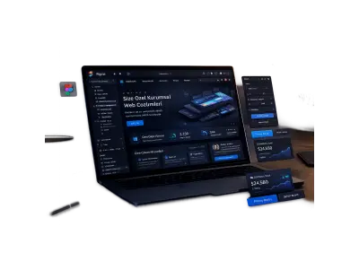 Mobil uyumlu kurumsal web sitesi tasarım ve arayüz örneği