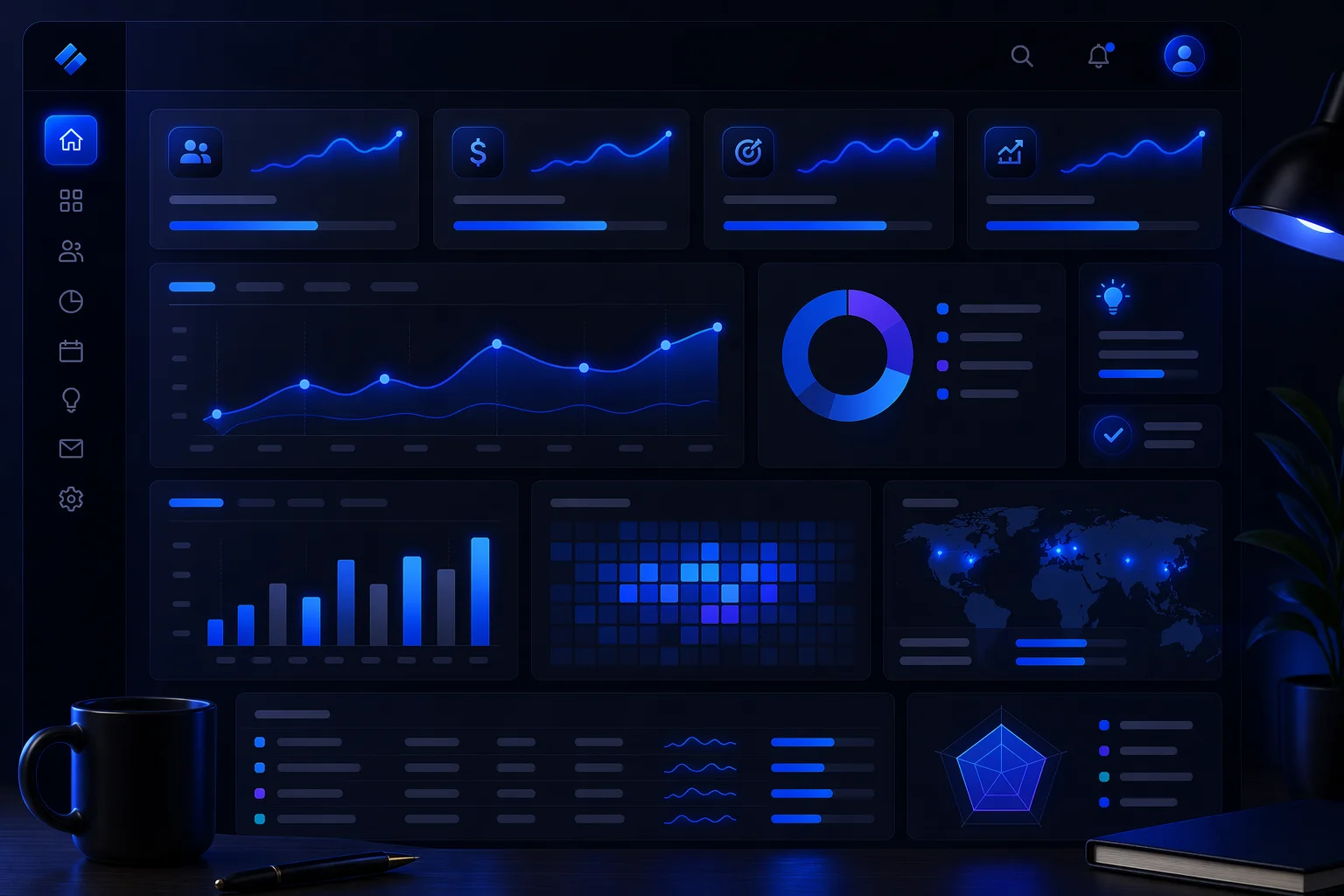 Dijital performans verilerinin yorumlanması ve stratejik iyileştirme süreci görseli