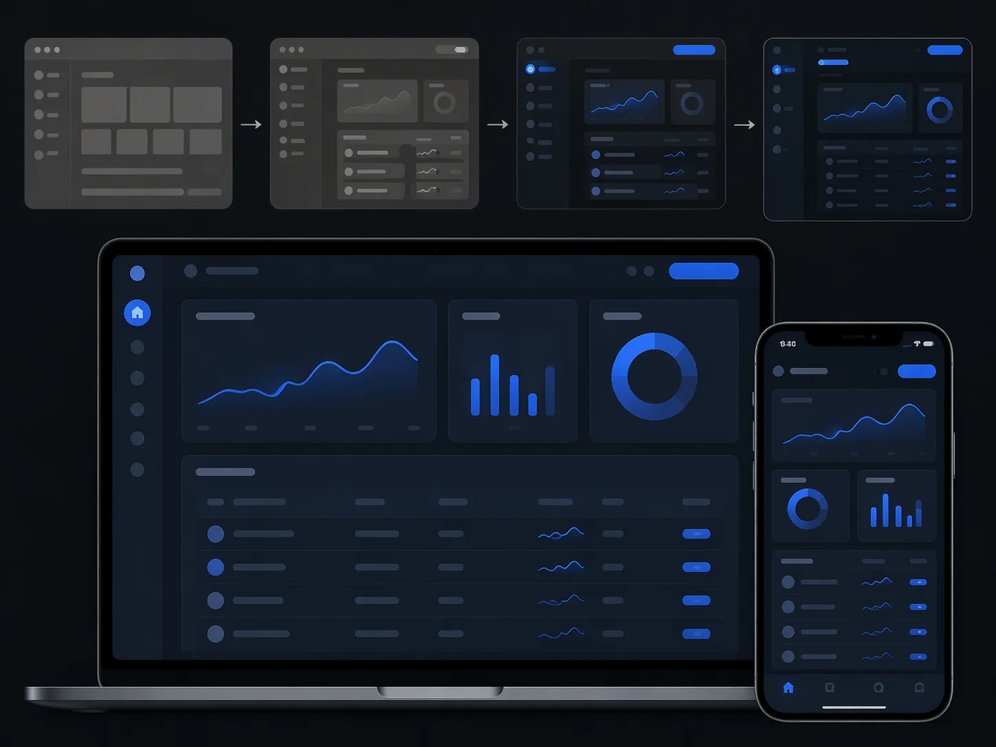 UI UX tasarımı ve modern web arayüzü örneği