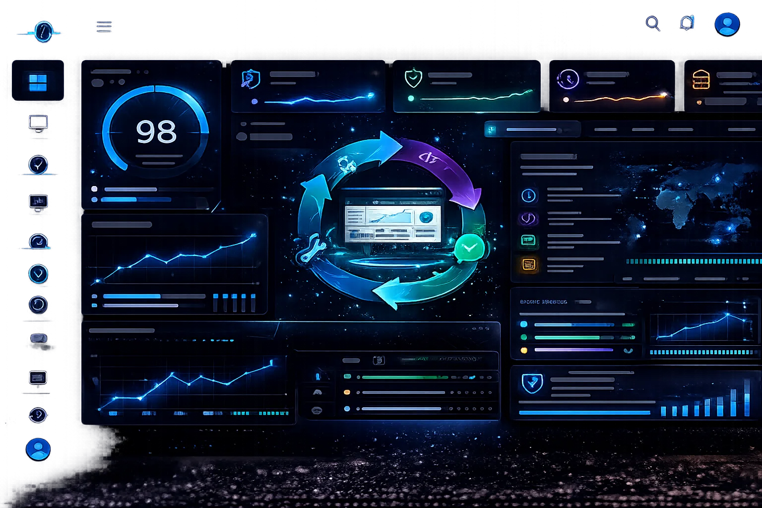 Web sitesi süreklilik ve iyileştirme desteği görseli